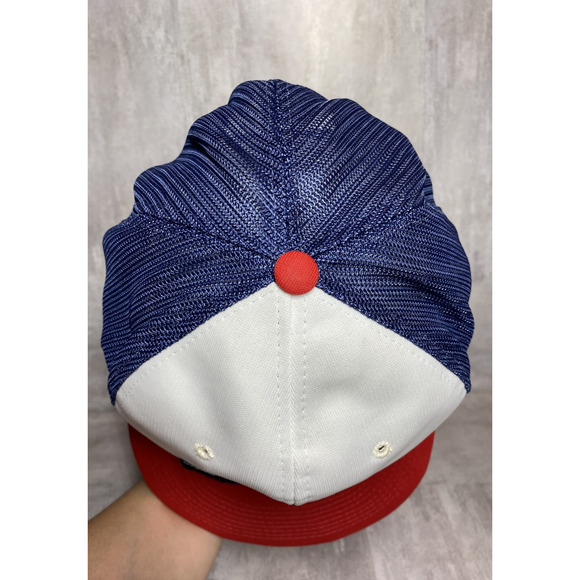 VINTAGE Chicago White Sox Hat Cap Snap Back Mens Red White Blue MLB Baseball 90s - Picture 7 of 12